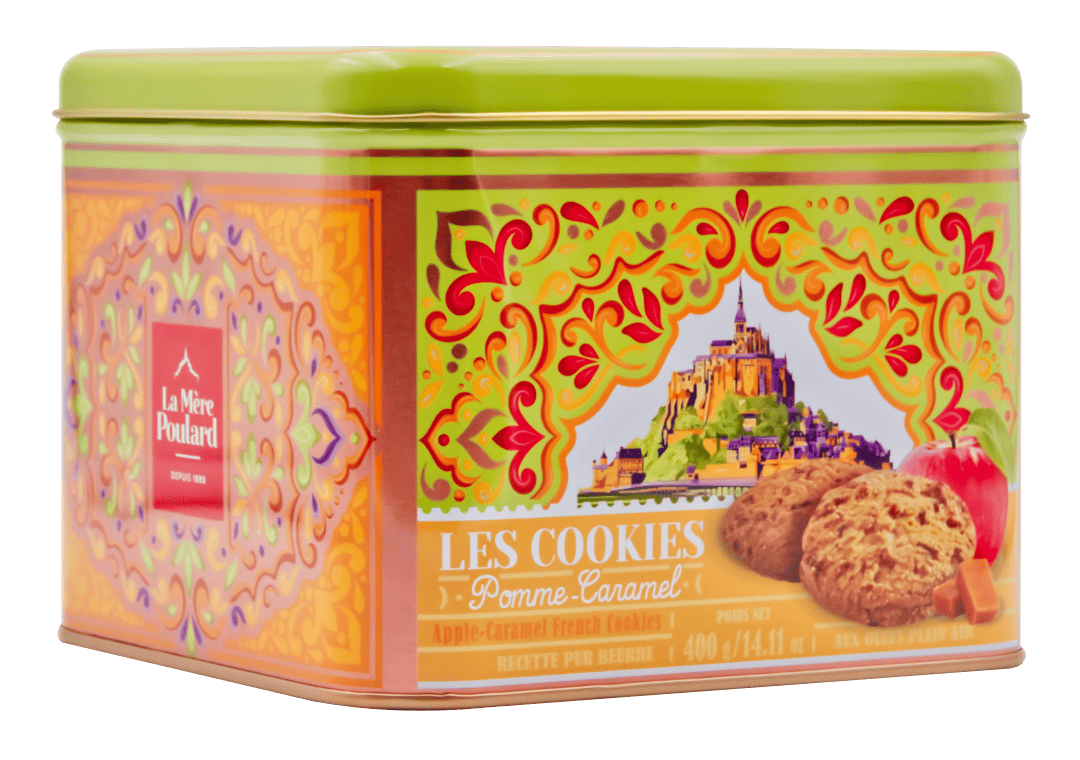 Biscuiterie La Mère Poulard - Wholesale Cookie - MYTHICAL BOX CARAMEL APPLE COOKIES 400G1