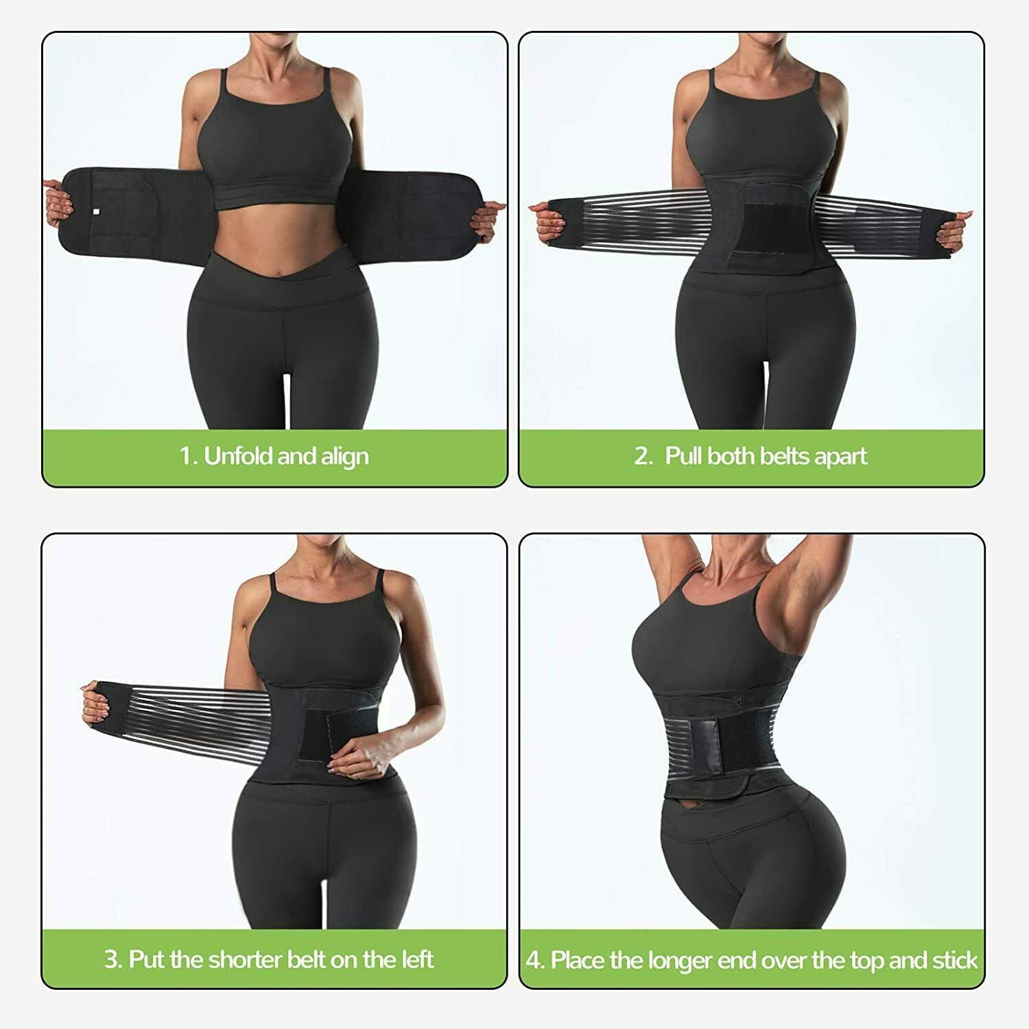 VIGOR - Wholesale Fitness Equipment - Waist trainer Slimming Workout Compression Double Belt Sweat5