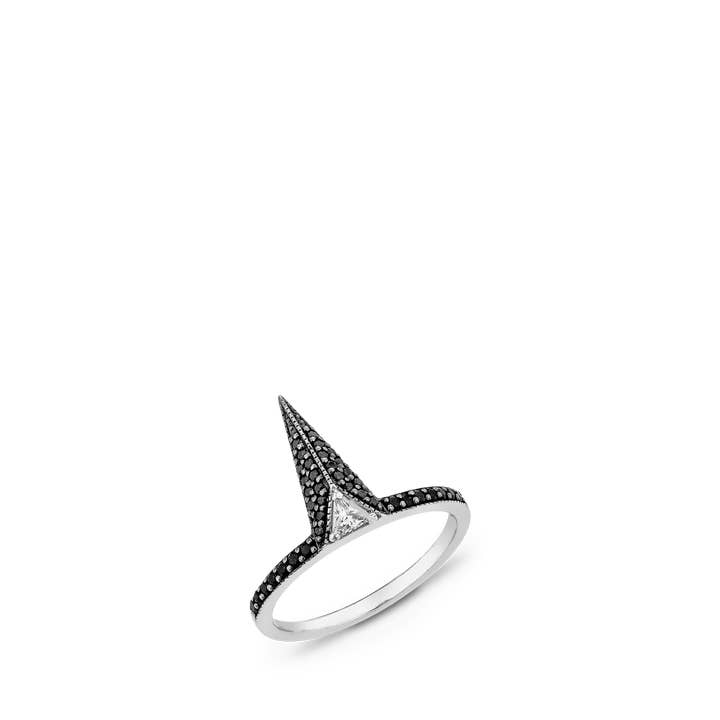 SALLY SKOUFIS™ - Wholesale Multi-stone ring - Urge Ring with Black Diamonds in Platinum 0