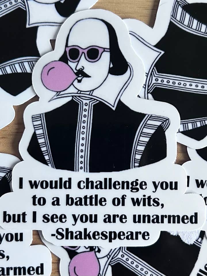 "Battle of Wits-Shakespeare" for wholesale by Lemonsgrace Designs