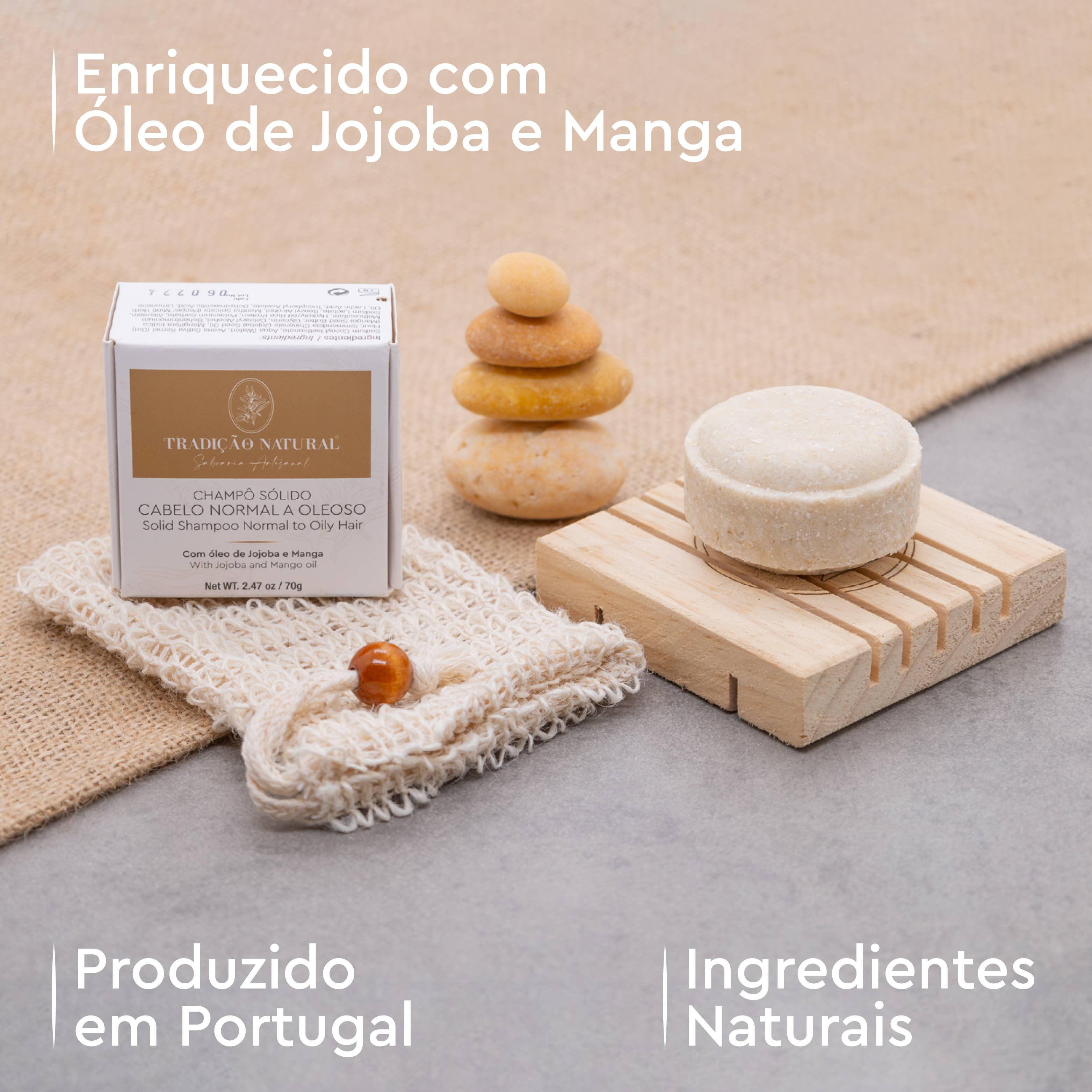 Tradição Natural - Wholesale Shampoo Puck/Solid Shampoo - Normal to oily hair - Solid shampoo - Handmade - 70 g1