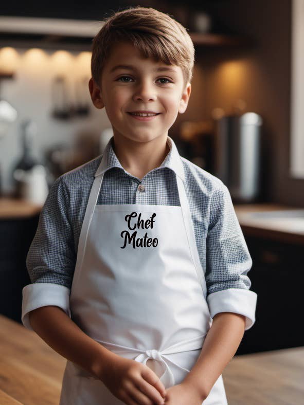 Personalized Children's Apron for Cooking for wholesale by Susana Escribano