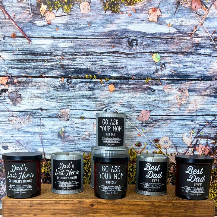 Driftless Studios - Wholesale Jar/Filled Candle - Go Ask Your Mom - Fathers Day Candles - Soy Wax Candle