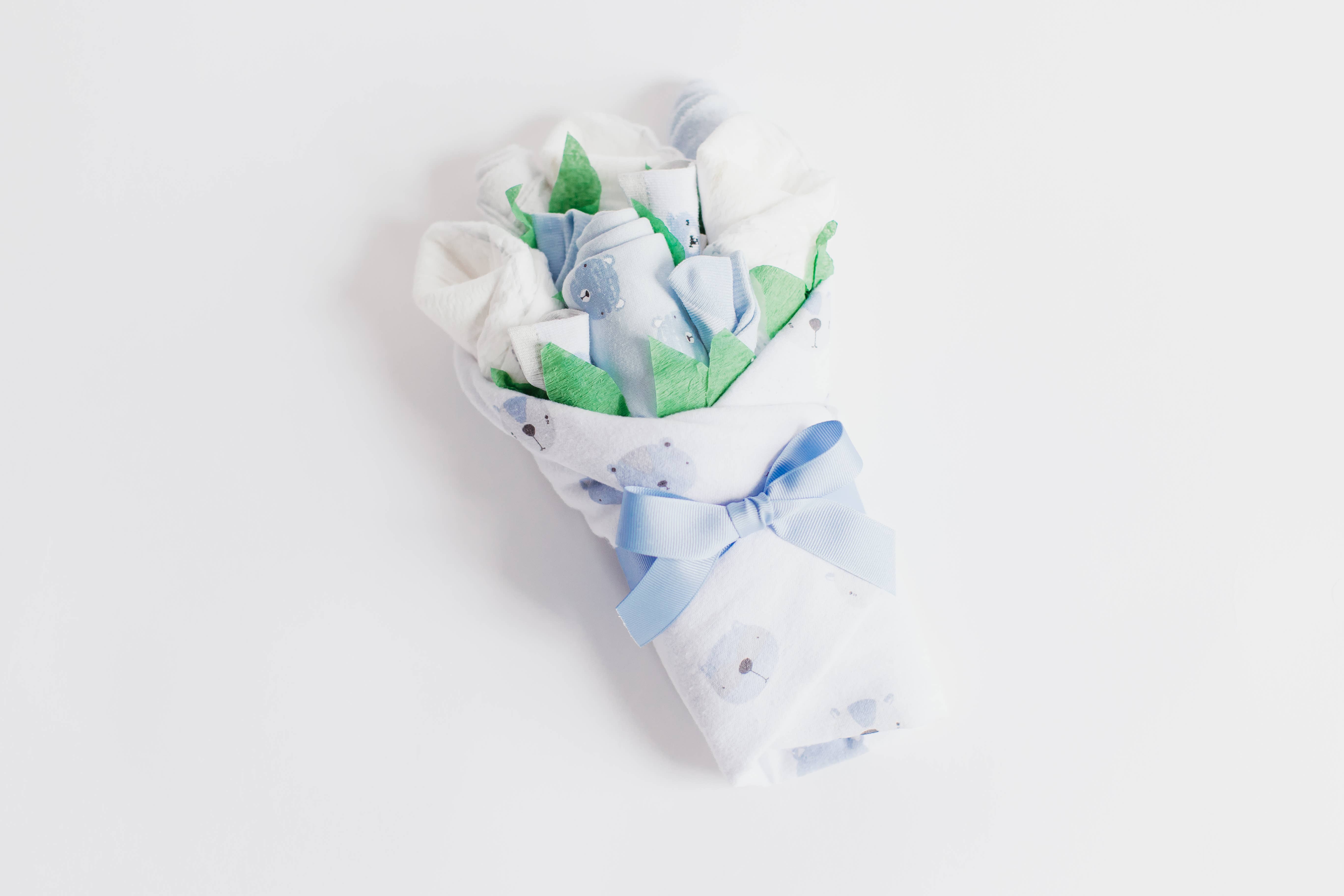 Baby Blossom Company - Wholesale New Mom Gift Box/Set - New Baby Boy Gift Layette Bouquet - Bear3