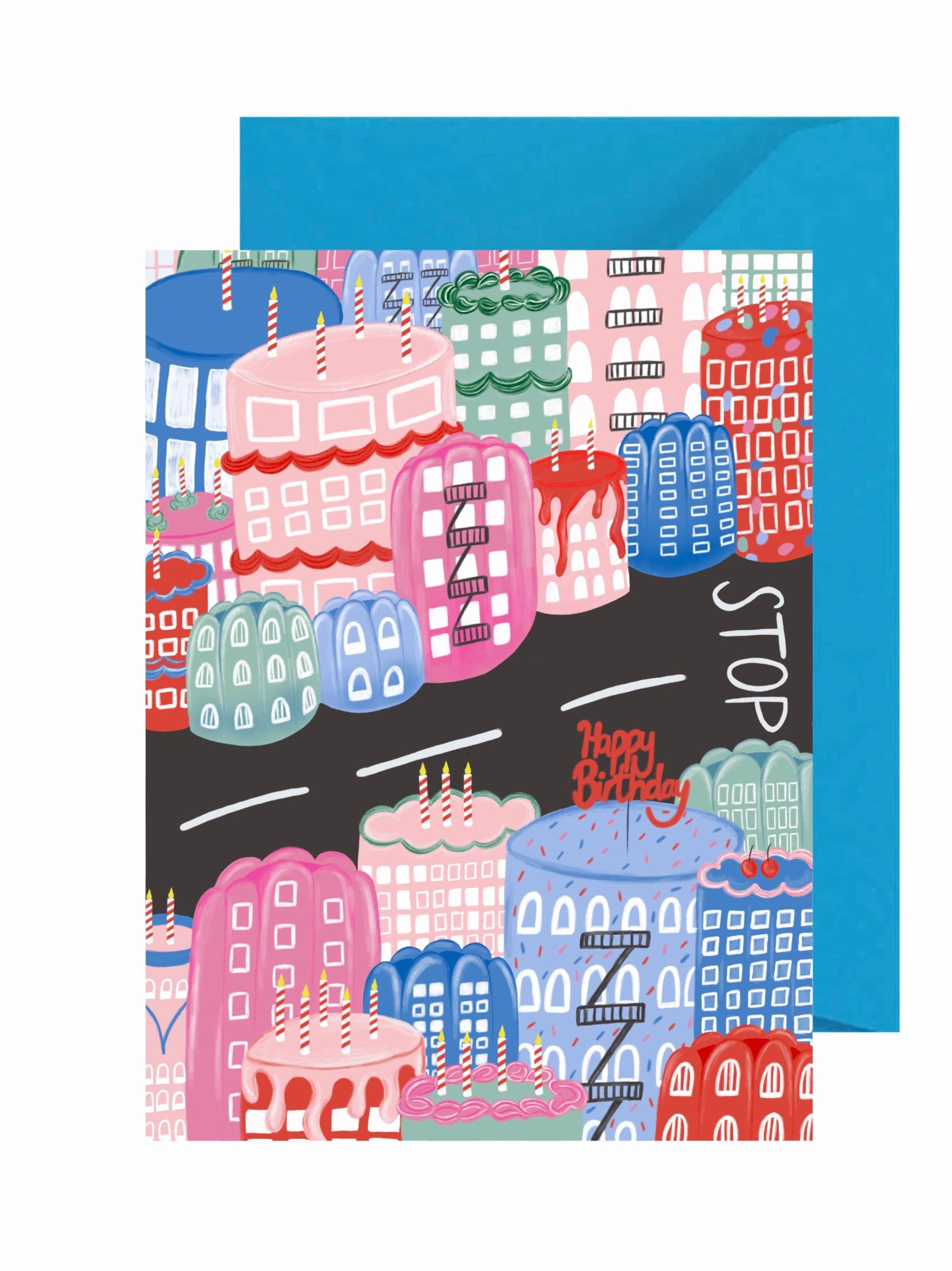 Milk Studio - Wholesale Birthday Card - Birthday Town Card1