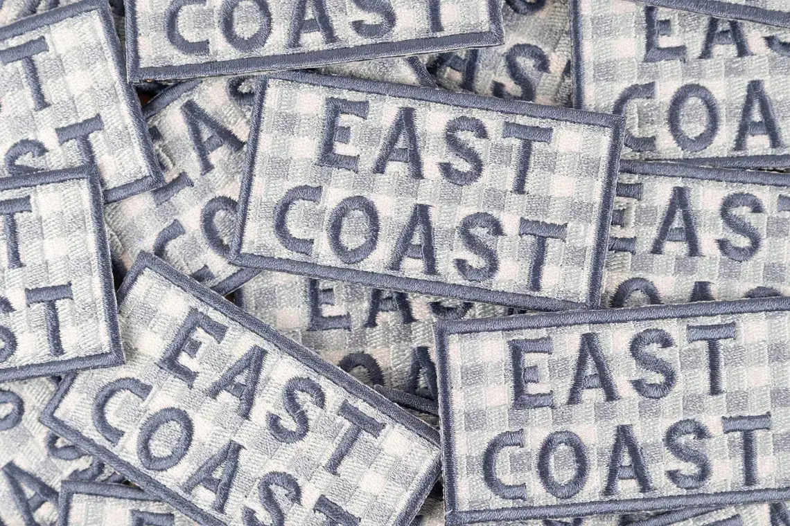 Field Trip Threads - Wholesale Patch - East Coast Patch Blue Gingham Embroidered Iron-On Coastal3