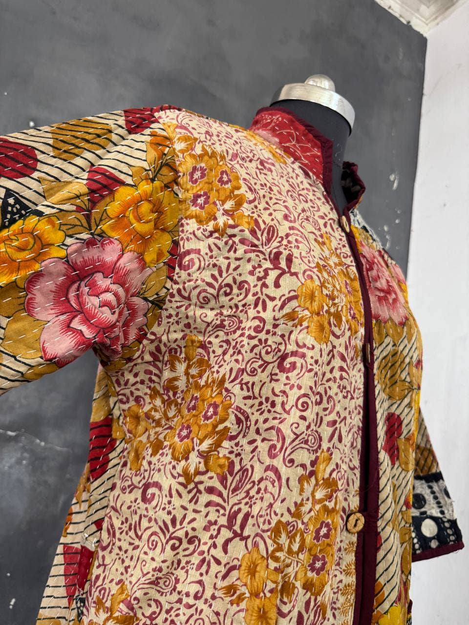 bhavnas boutique – wholesale Jacka - Dam – Kimonojackor Dam Indisk Handgjord Bomull Kanthajacka3