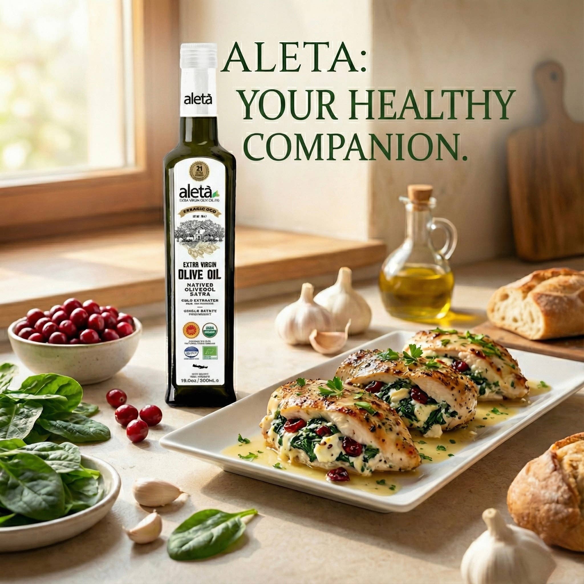 ALETA FARMS - Wholesale Olive Oil - Organic Single Estate, Extra Virgin Greek Olive Oil, 17 oz.4