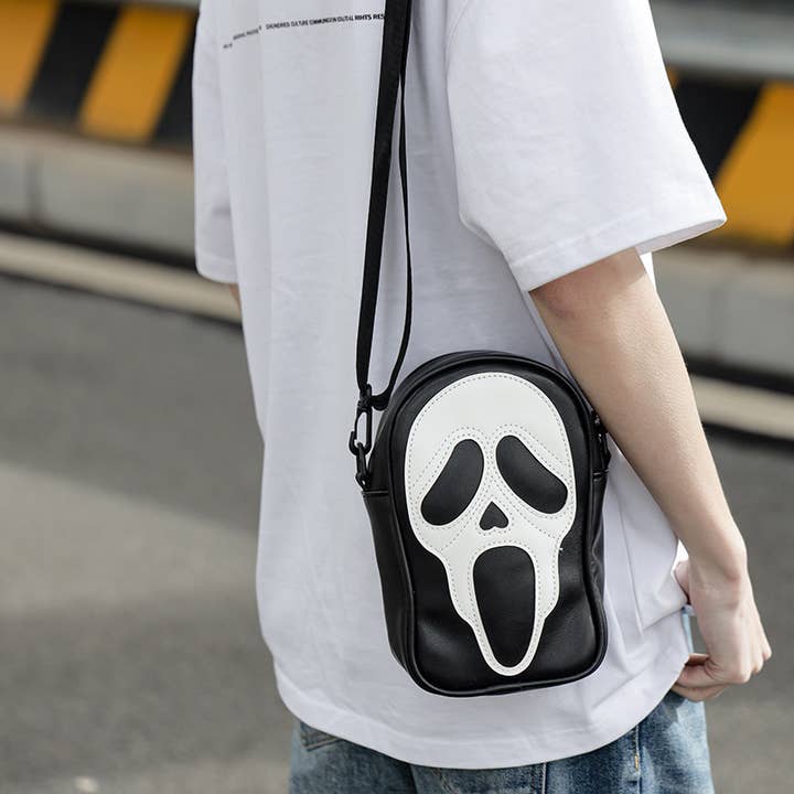 SALINA TRADING INC - Wholesale Crossbody Bag - Women's - Gothic Women Fashion Funny Ghost Skull Messenger Bag3