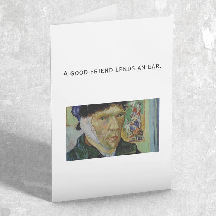 Funny Blank Van Gogh Card - Lend an Ear for wholesale by Mabelgram