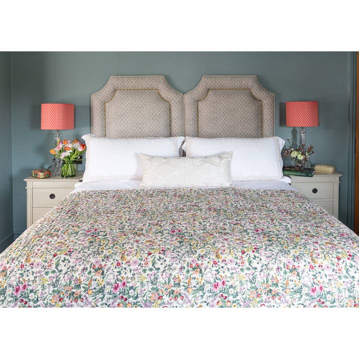 Bagh Floral Kantha Quilt for wholesale by FARO