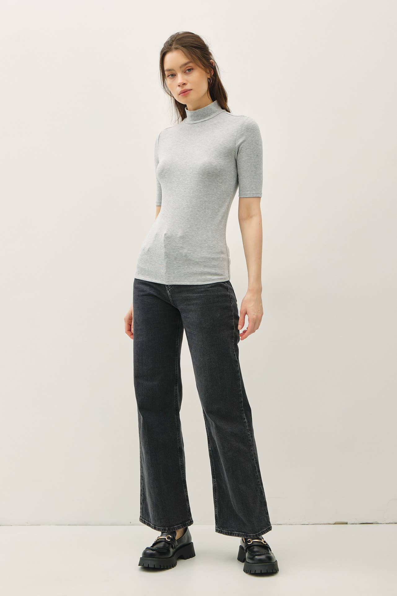 Be Cool - Vente Haut en maille – femme - HAUT EN MAILLE À COL MONTANT À MANCHES COURTES13