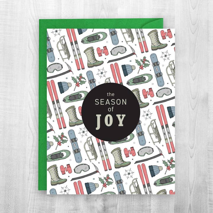 Season of Joy Holiday Card for wholesale by Sherpa Ant