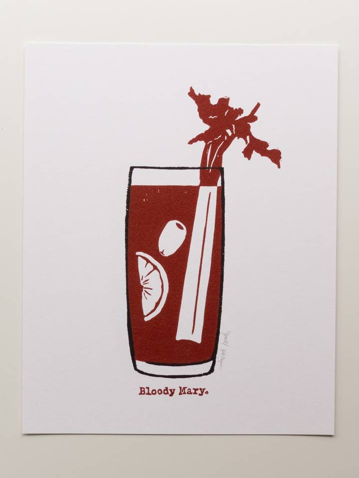Impression de reproduction du cocktail Bloody Mary pour la vente par Sharell Katelynn