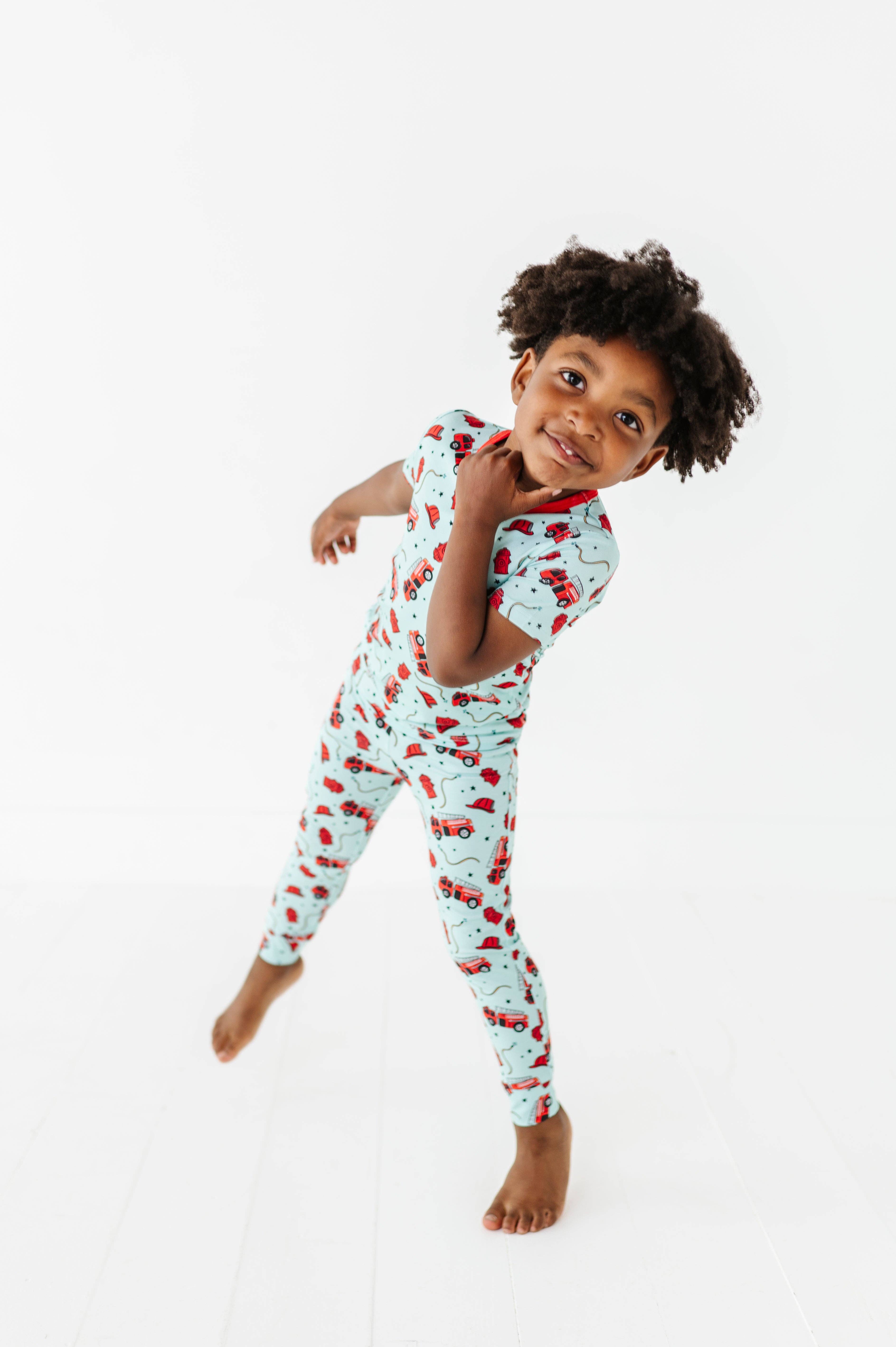 Little Pajama Co. - Wholesale Sleepwear Set - Kids - Fire Truck Two-Piece Long Set1