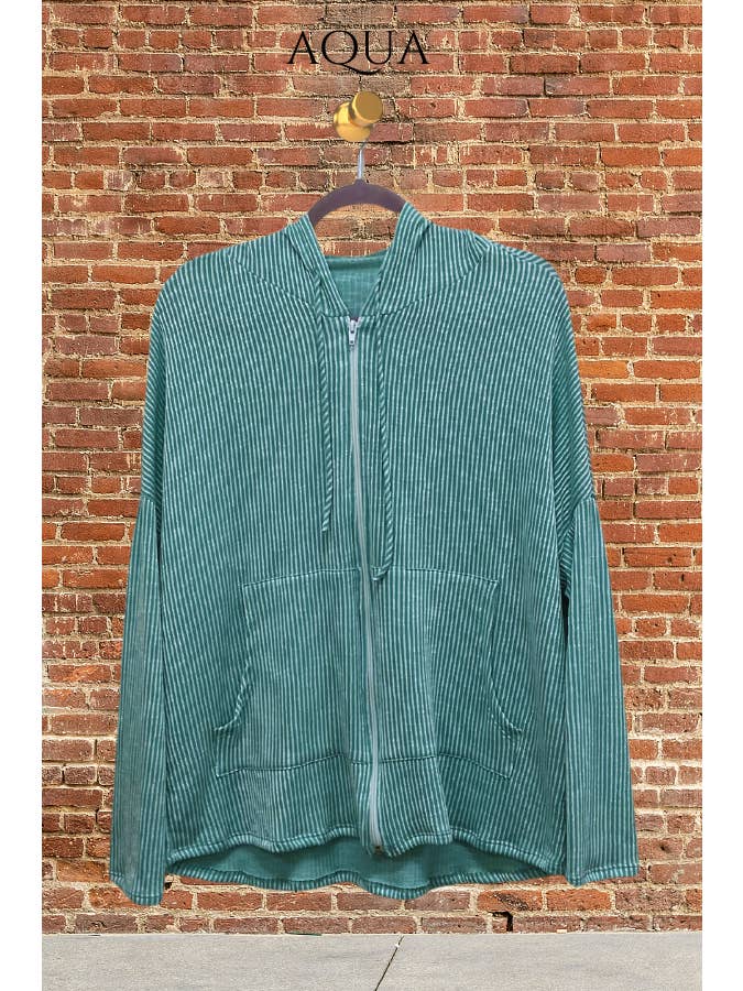 Blumin Apparel - Wholesale Hoodie - Women's - T8415- Relax fit zip up hoodie