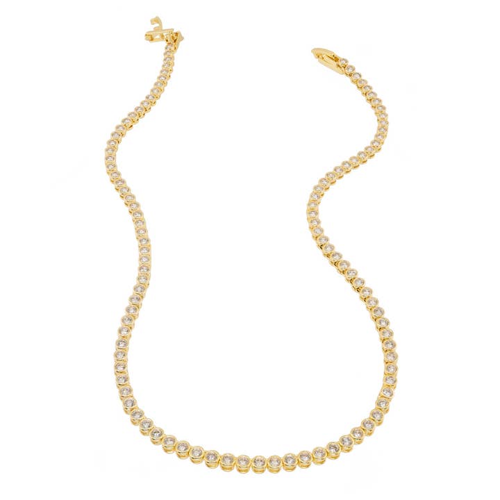 Brenda Grands Jewelry - Wholesale Link & Chain Necklace - 18K Gold Diamond Tennis Necklace2