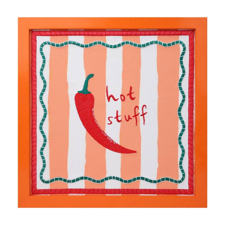 Chilli Fabric Framed Sign for wholesale by Talking Tables UK