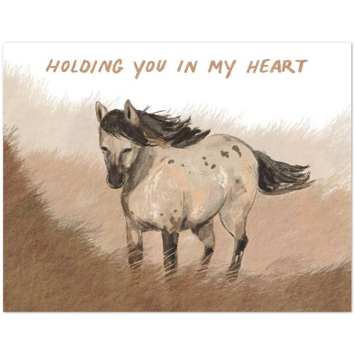 Wildpferd-Herz 10er-Pack Grußkarten für den Großhandel von Ingrid Press