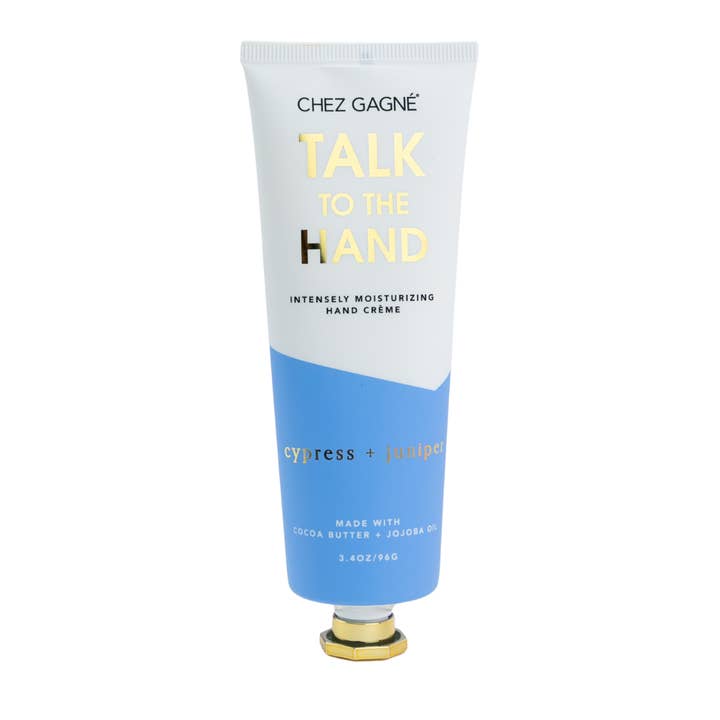 Chez Gagné - Wholesale Hand & Body Lotion - Talk to the Hand - Cypress + Juniper - Clean + Vegan Hand Crème - 3.4oz0