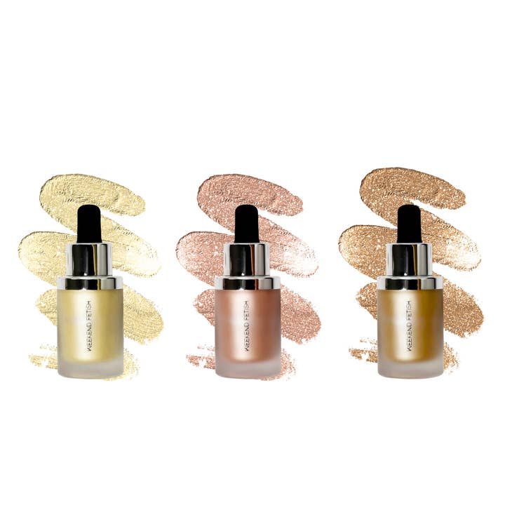 Trio di Illuminanti Liquidi Sunkissed per la vendita all'ingrosso da parte di Weekend Fetish Beauty Collection