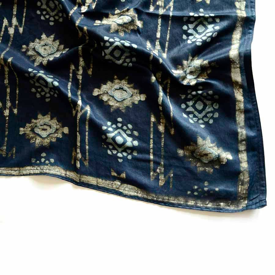 Ichcha - Venta al por mayor Bandana - Unisex - Pañuelo de Carbón, Pañuelo de Cabeza de Algodón y Seda con Estampado en Bloque | Jyoti6