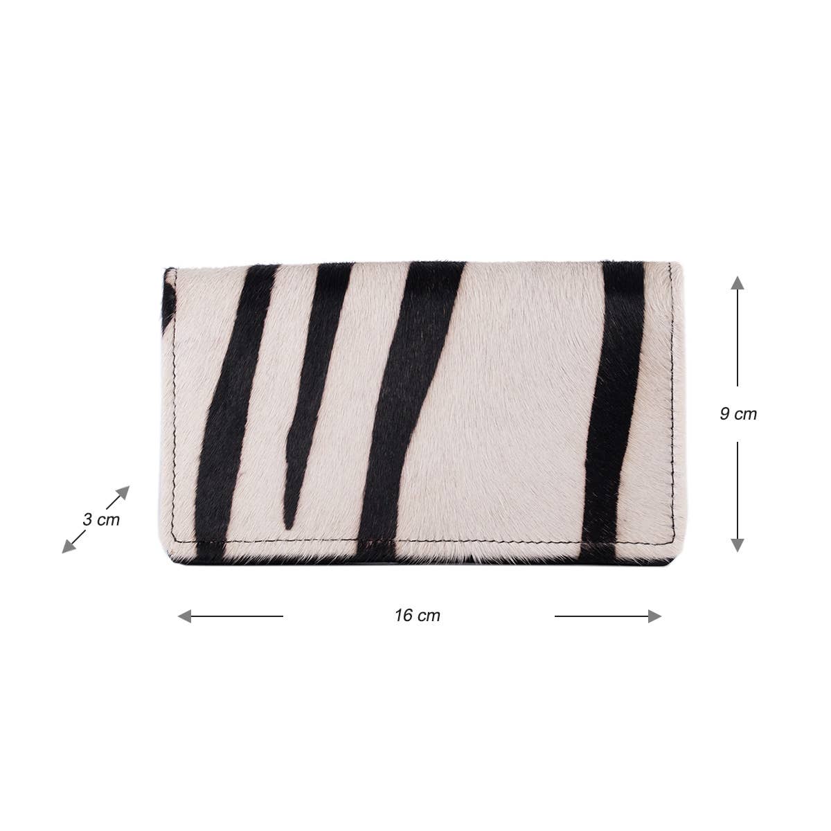 Arrigo - Wholesale Wallet - Women's - Leather Ladies Wallet RFID Black Leather Animal Print Fur13