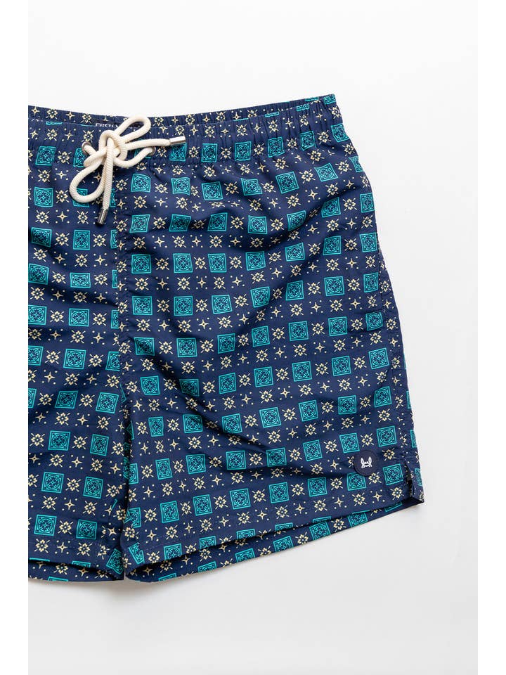 Custi Mikelo - Wholesale Swim Shorts - Men's - Floral Navy Swimsuit