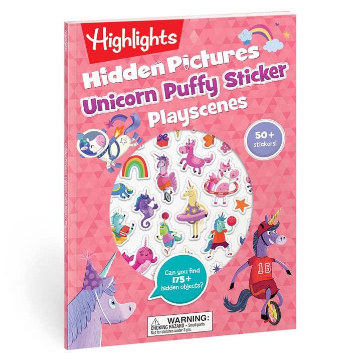 Highlights for Children - Wholesale Coloring & Activity Book - Kids & Baby - Unicorn Hidden Pictures Puffy Sticker Playscenes6