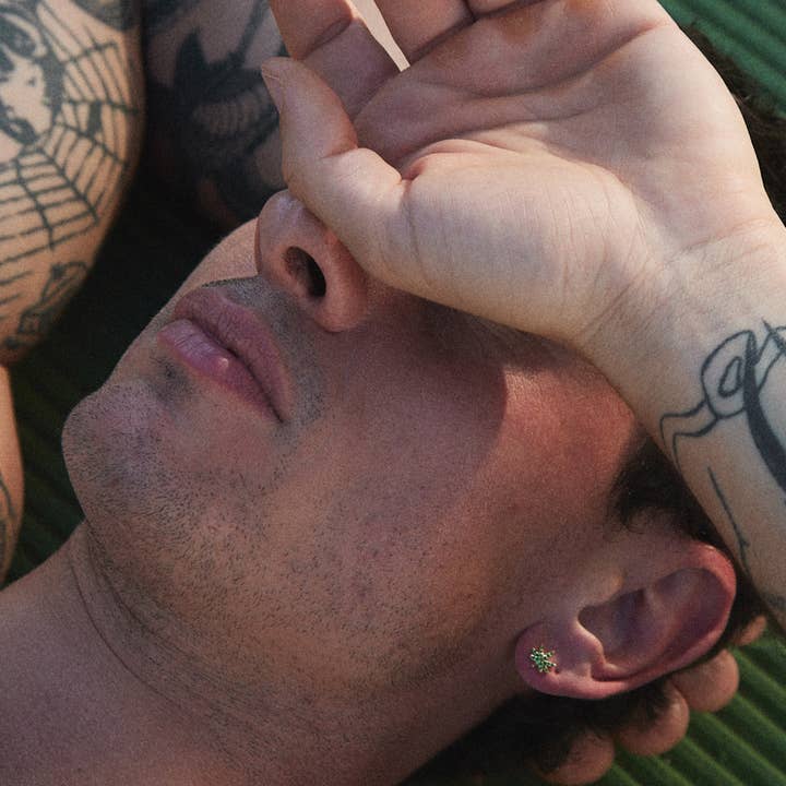 EarCandy Jewelry - Wholesale Single Earring - CANNABIS PIERCING EARRING3