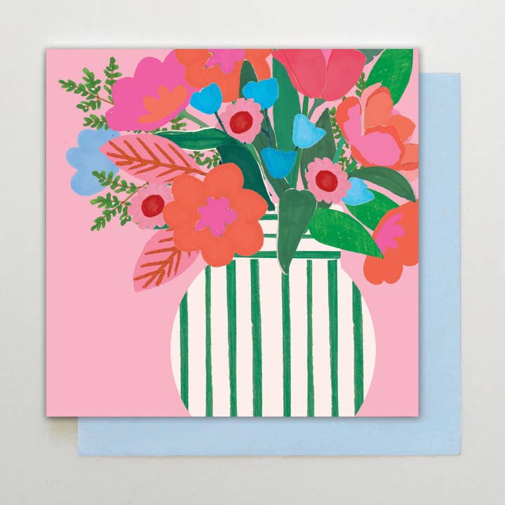 AC17 - Green Strip Vase for wholesale by Stop the Clock Design