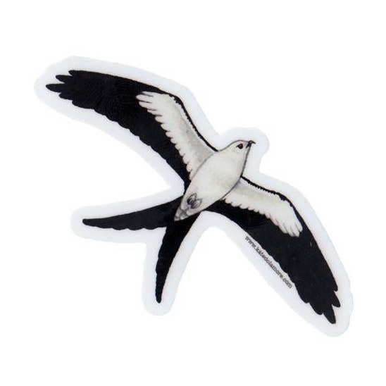 Swallow-tailed Kite Vinyl Bird Sticker for wholesale by Kate Dolamore Art