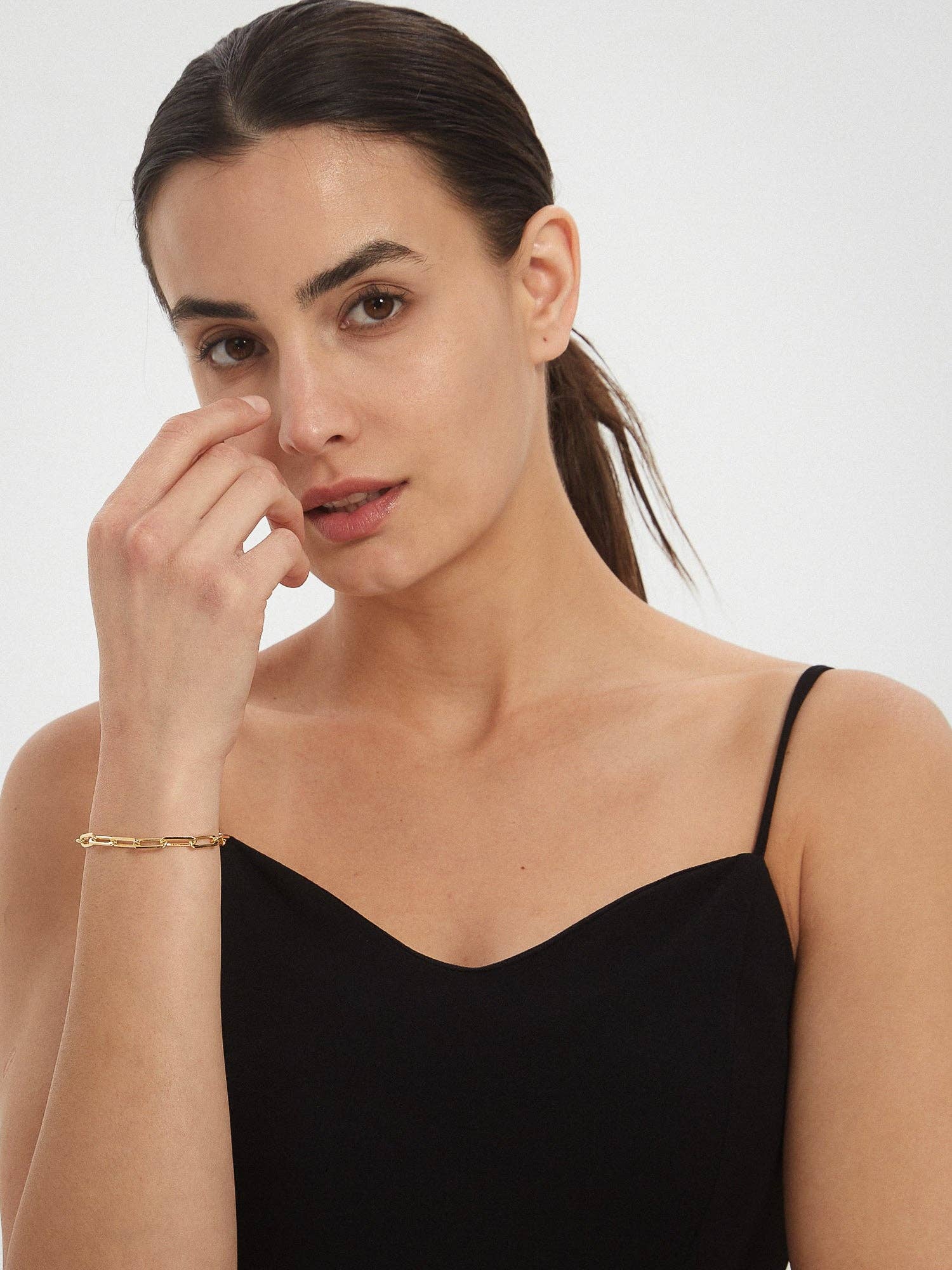 Miss Cecilia - Wholesale Link & Chain Bracelet - Classic Paperclip Chain Bracelet2