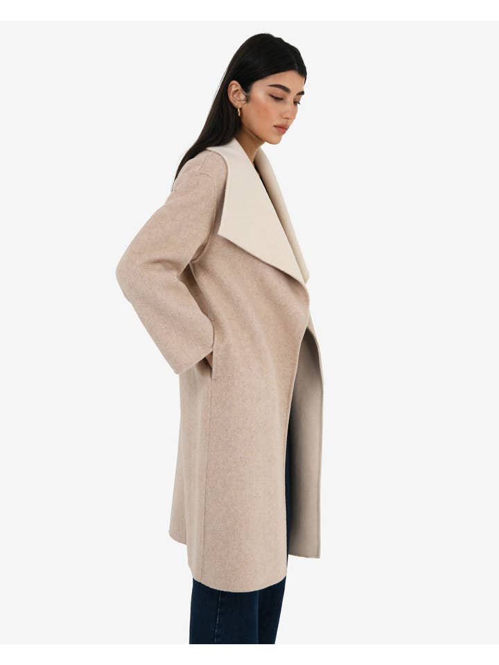 Oat Marle Forcast Women's Diana Wool Blend Cocoon Coat for wholesale on Faire3