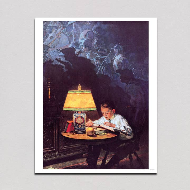 Läsning Av Lamplight - Barn Skriv ut för wholesale av Laughing Elephant