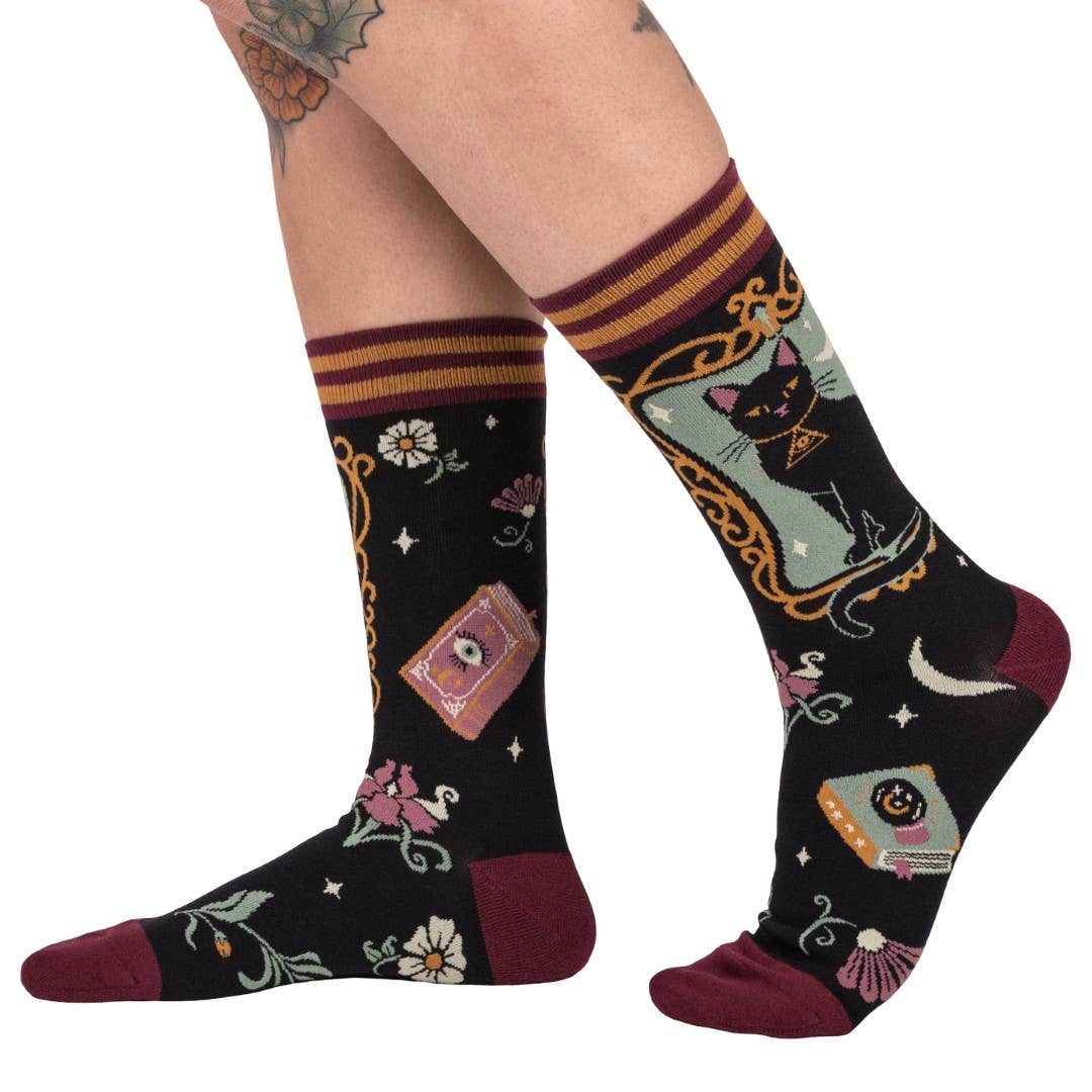 FootClothes LLC - Wholesale Socks - Women's - Duchess Shadowfloof's Mew World Order Crew Socks6