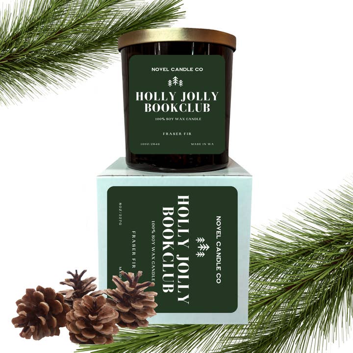 Holly Jolly Bookclub for wholesale by Novel Candle Co