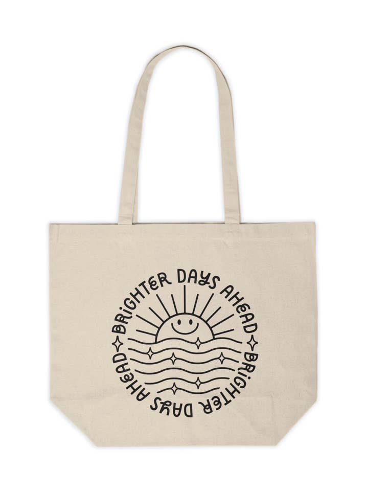 Brighter Days Ahead Tote Bag for wholesale by Cedar and Saltwater Co