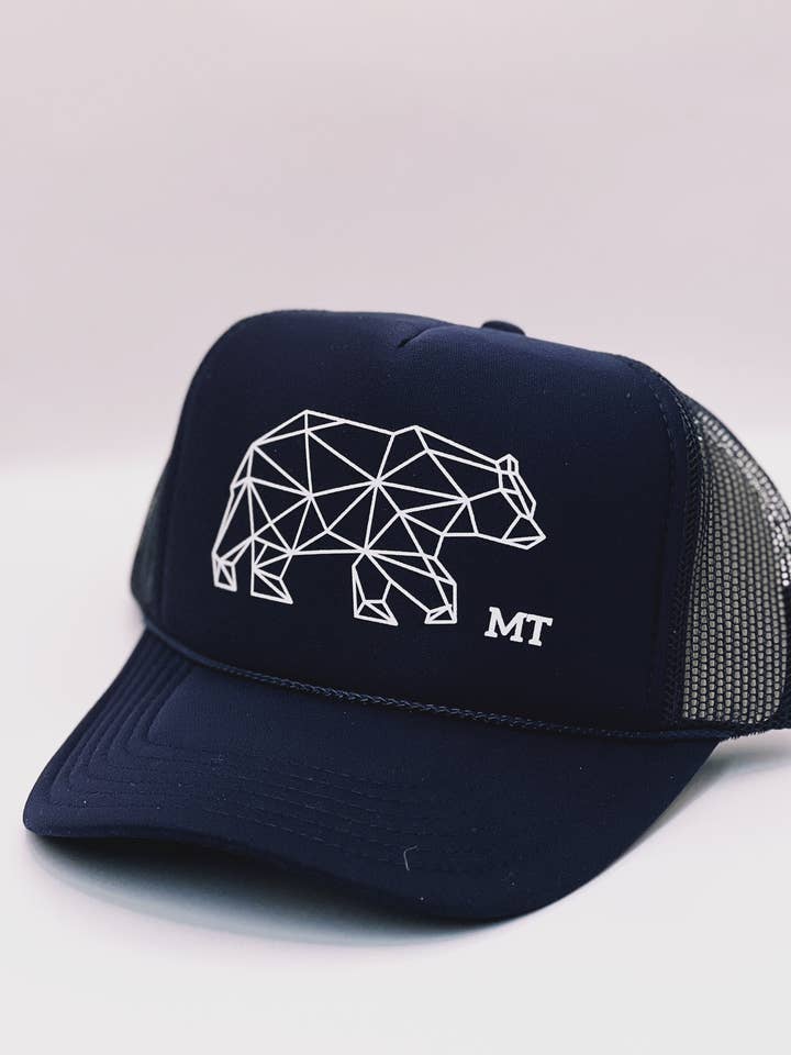 Geo Bear Adult Trucker Hat for wholesale by Made of Mountains