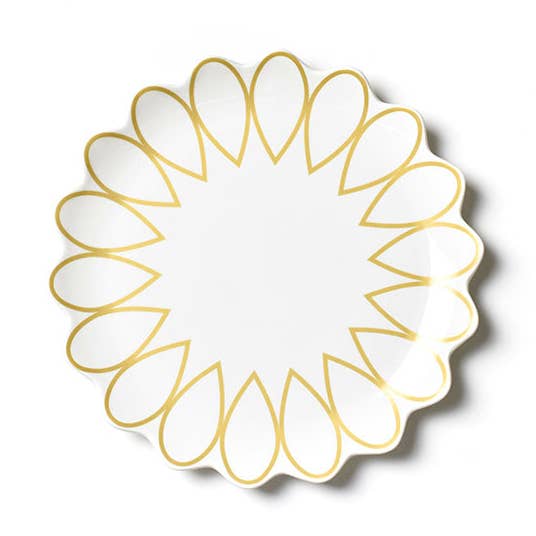Deco Gold Scallop Dinner Plate for wholesale by Coton Colors