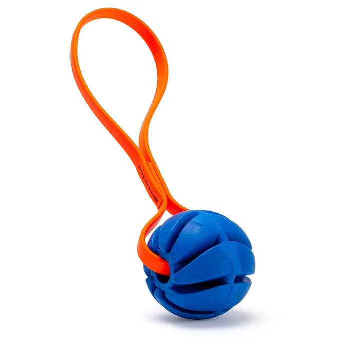 Dogline - Wholesale Pet Fetch Ball - Dog - Rubber Spiral Ball with Biothane Handle9