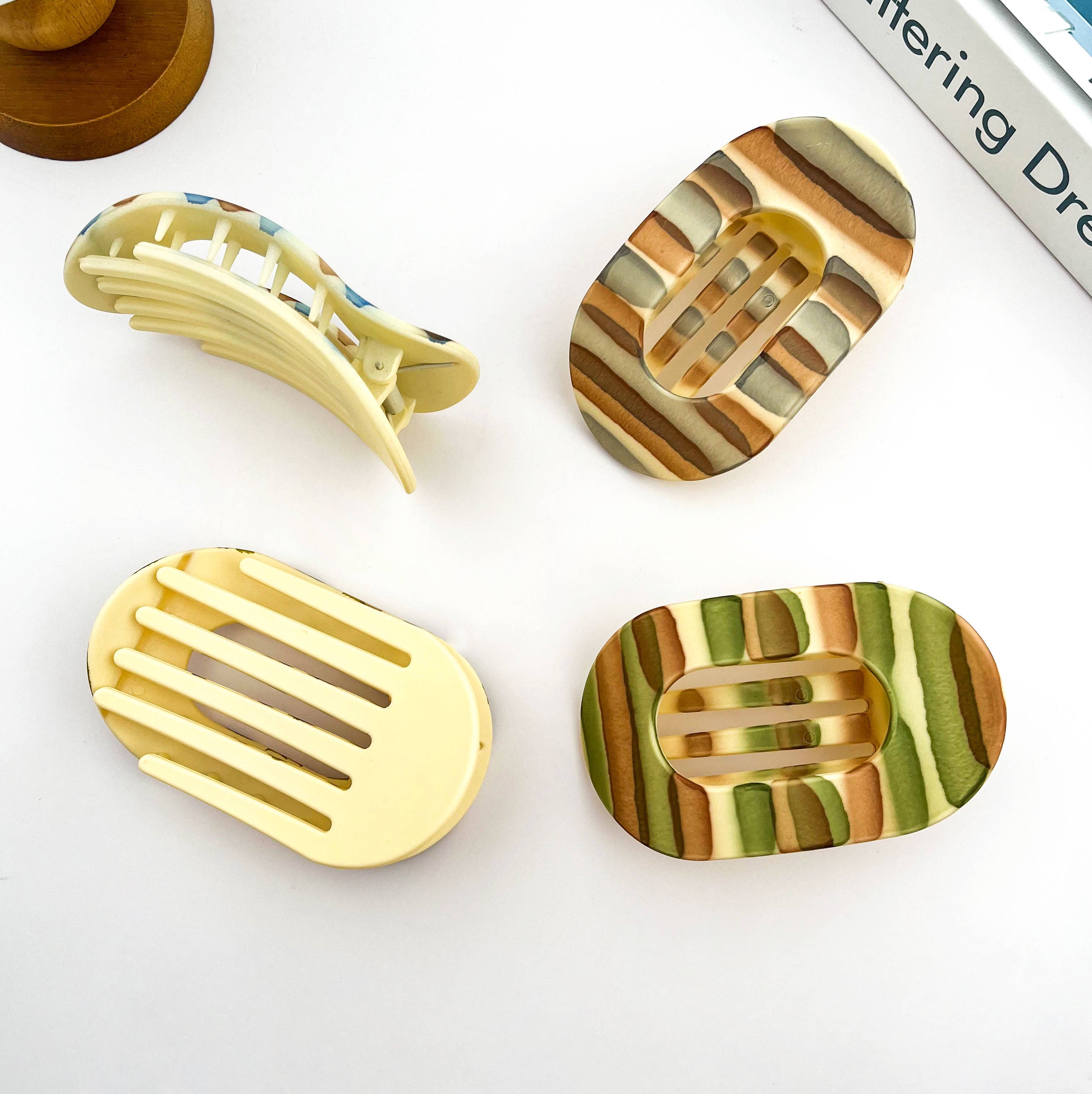 SoapElenGlen – Clips para cabelo - Mulher por atacado – Presilha Oval Fosca, Minimalista e Reta4