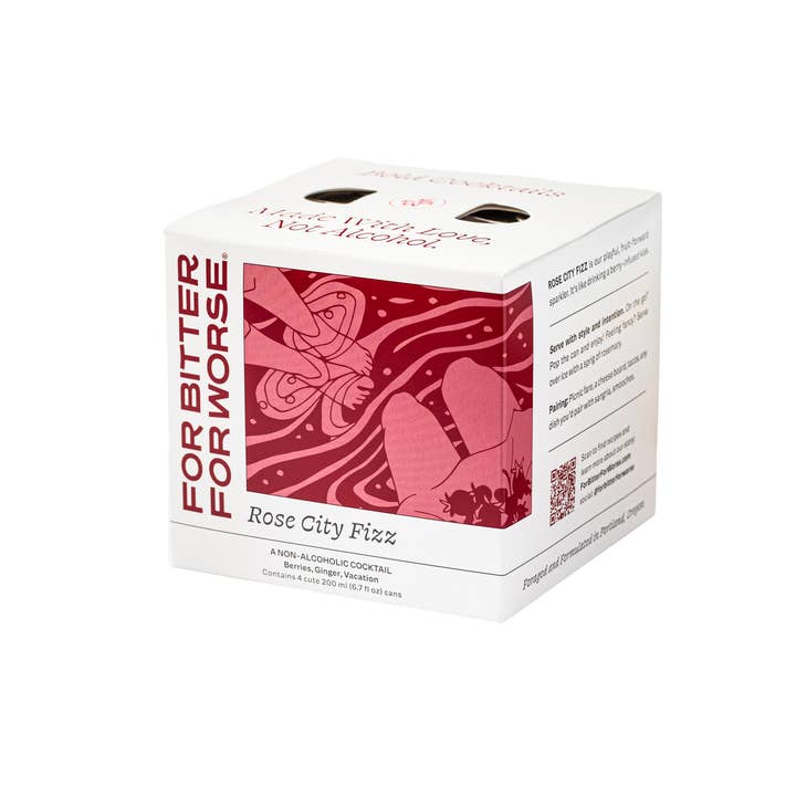 For Bitter For Worse - Wholesale Non-alcoholic aperitif/mocktail - Rose City Fizz nonalcoholic cocktail 4pack Dry January3