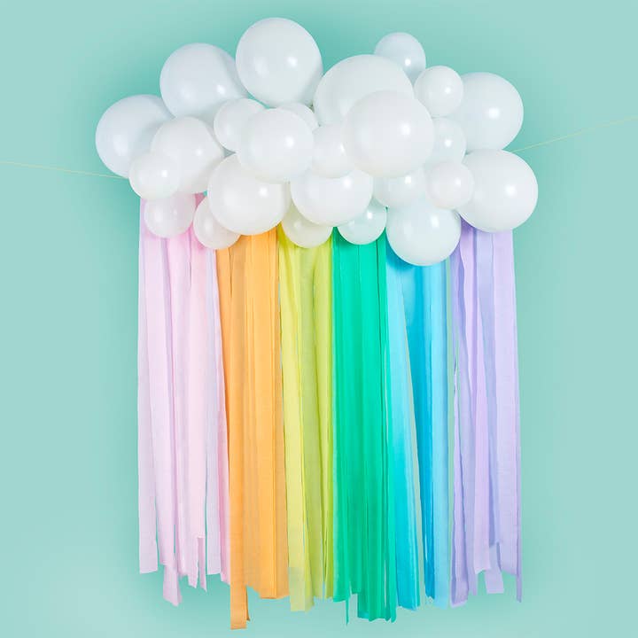 Hootyballoo by Club Green - Wholesale Decal - Party Decorations - Rainbow Balloon & Streamer Backdrop