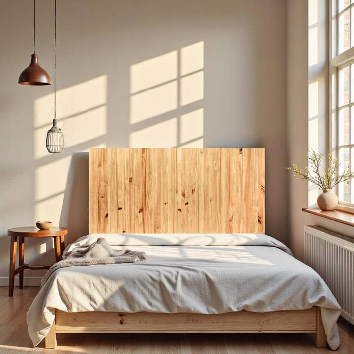 KITA Cabecero de madera maciza. Acabado "O A K". para venta al por mayor de Raw Wood