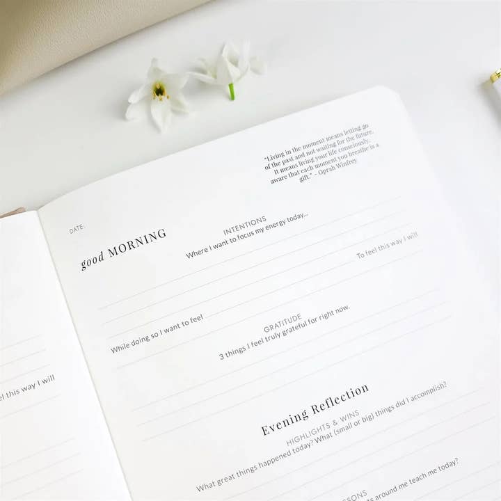 LH Agenda - Wholesale Journal/diary - Good Morning Good Night - Mocha - Daily Practice Journal6