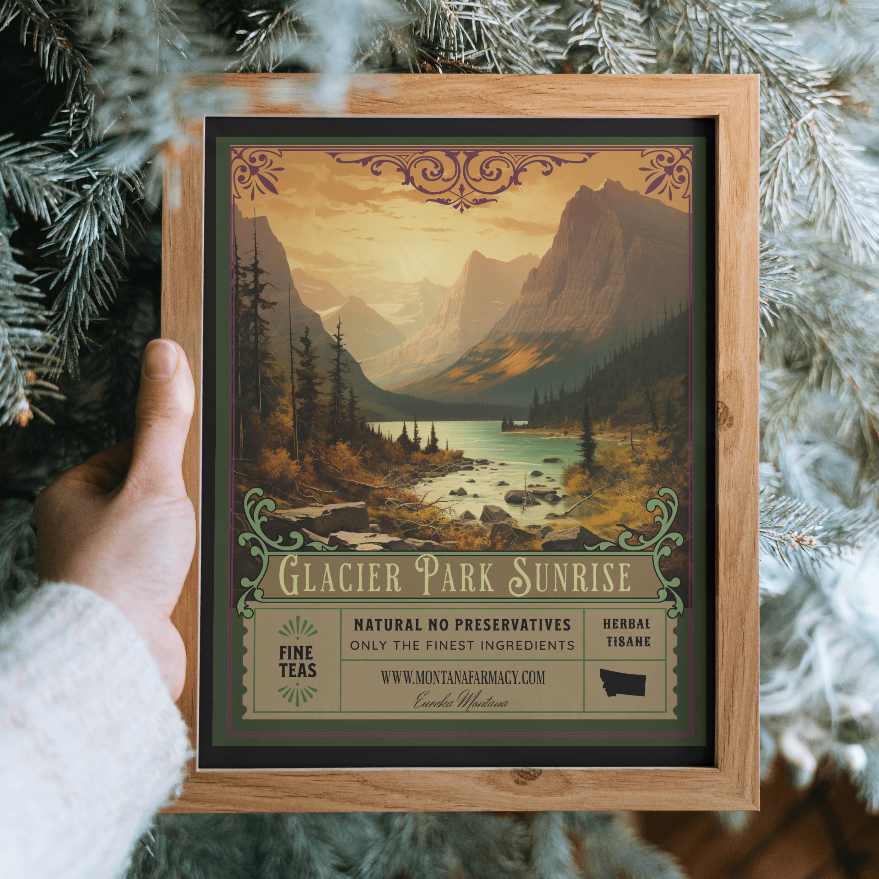 Montana Farmacy - Wholesale Poster - Glacier Morning National Park Tea Montana Farmacy Poster 5
