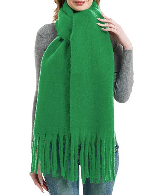 HIDDENBRAND - Wholesale Scarf - Women's - soft cozy classic solid fringe scarf wrap23