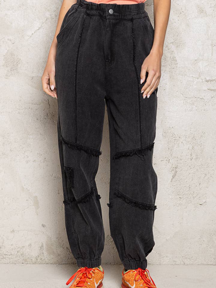 Pol Clothing - Wholesale Pants - Women's - Woven Casual Jogger Pant SALE