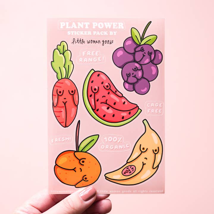 Pflanzen-Power-Aufkleber für den Großhandel von Little Woman Goods